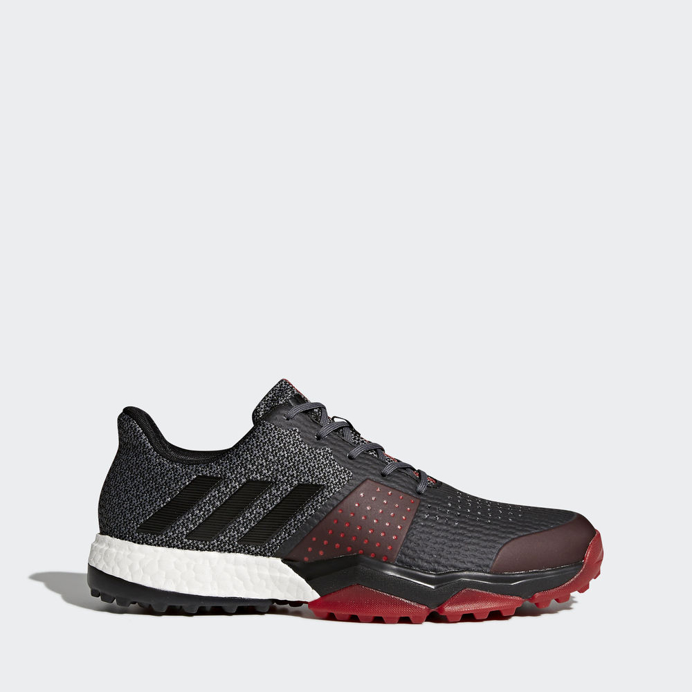 Adidas Adipower S Boost 3 - παπουτσια γκολφ ανδρικα - Μαυρα/Μαυρα/Βαθυ Κοκκινα,Μέγεθος: EU 36 – 54 2